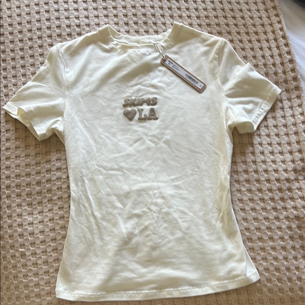 Limited Edition Skims Love LA Women's White Graphic Tee - NWT